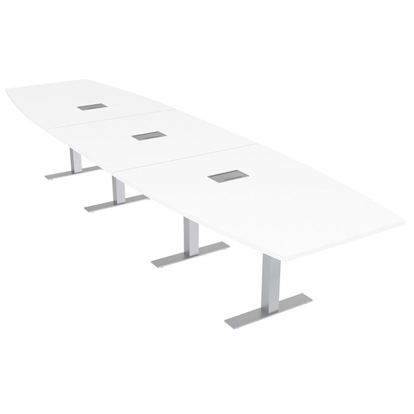 45 in W, 165.75 in L, 29 in H, Engineered Wood Top, White